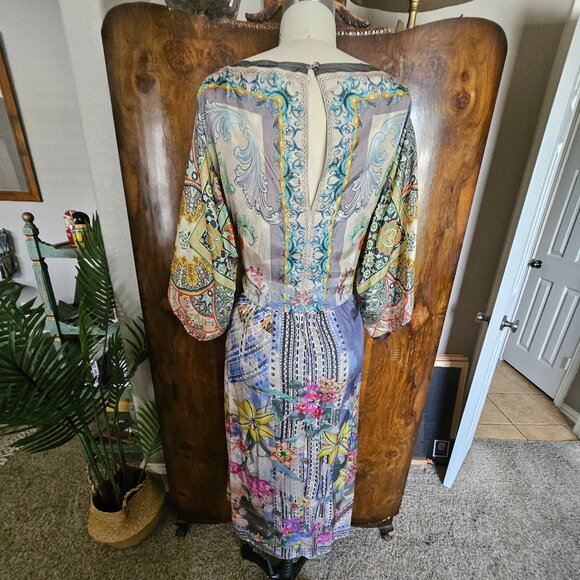 Johnny Was silk Midi Dress NWT - Picture 4 of 10